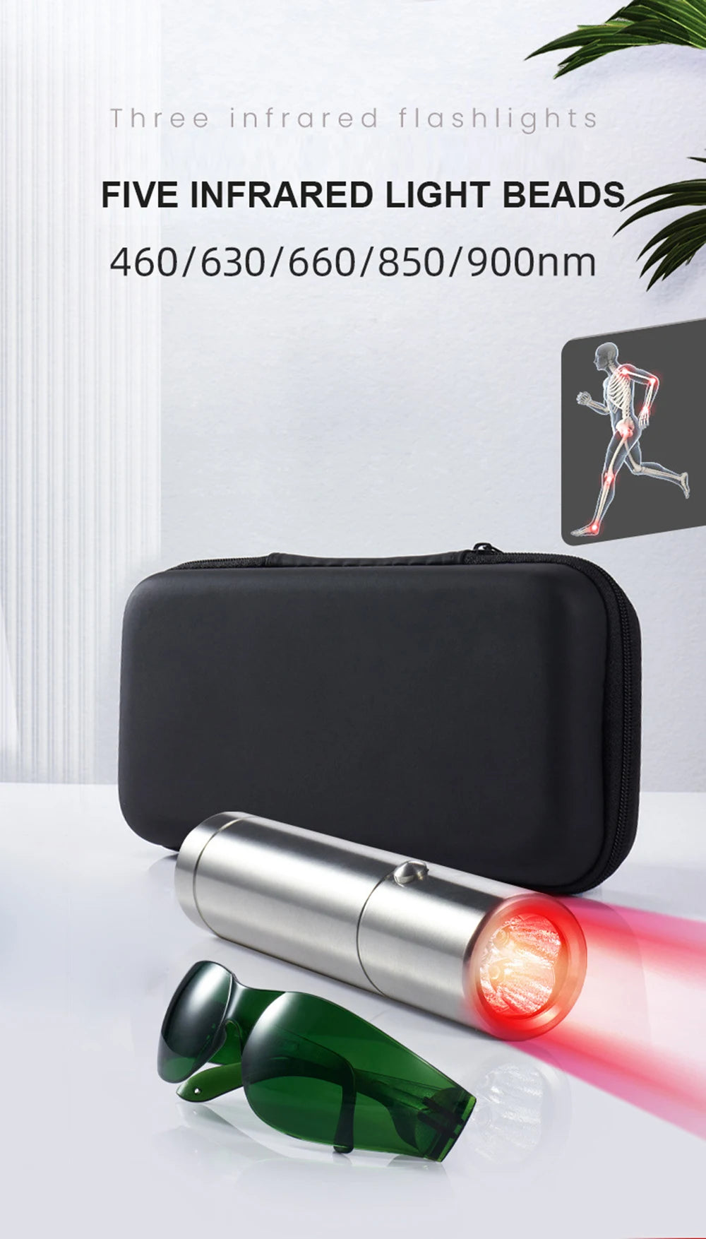 Red Light Therapy Wand – 5 Wavelengths Pain Relief & Acne Treatment