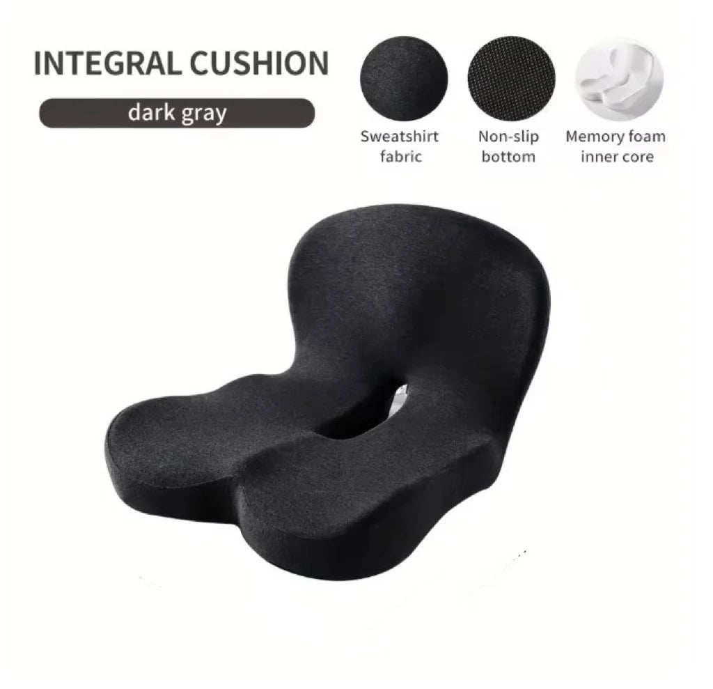 Ergonomic Memory Foam Seat Cushion – Lumbar Support for Office Chair & Car