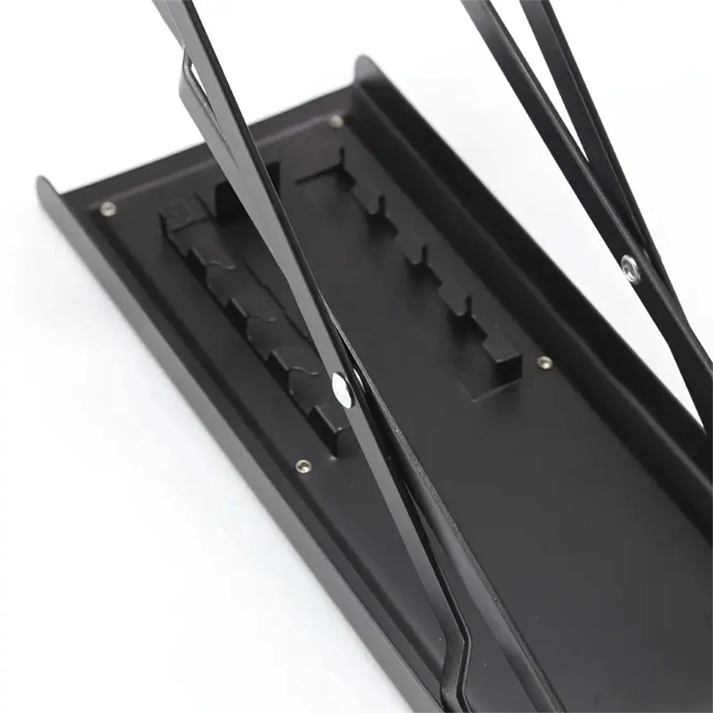 Folding Foot Rest – 4-Height Adjustable Pedal Footrest for Beauty Salons, Home Pedicures & Guitar Pedal