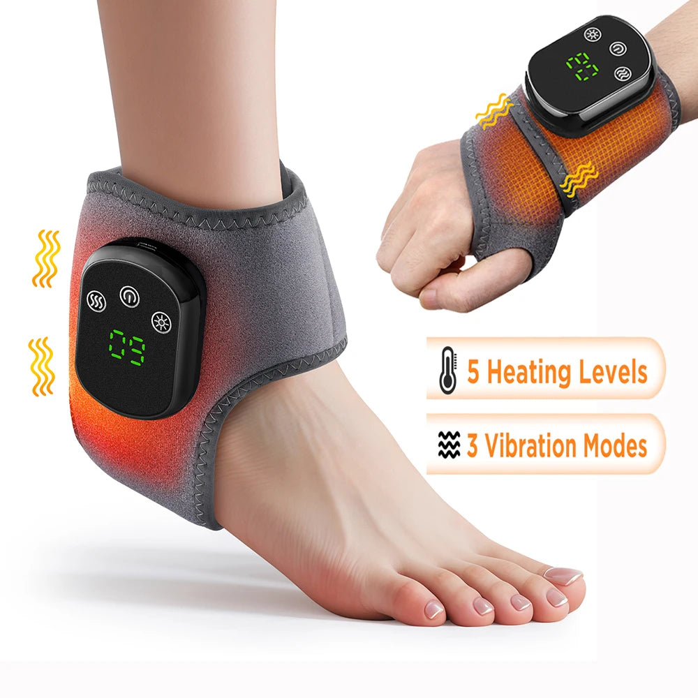 Electric Foot & Hand Massager – Vibrating & Heating Ankle & Wrist Joint Portable Relaxation Device