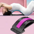 3-Level Adjustable Back Stretcher – Lumbar Cracker Board & Spine Decompression Device for Lower Back Pain