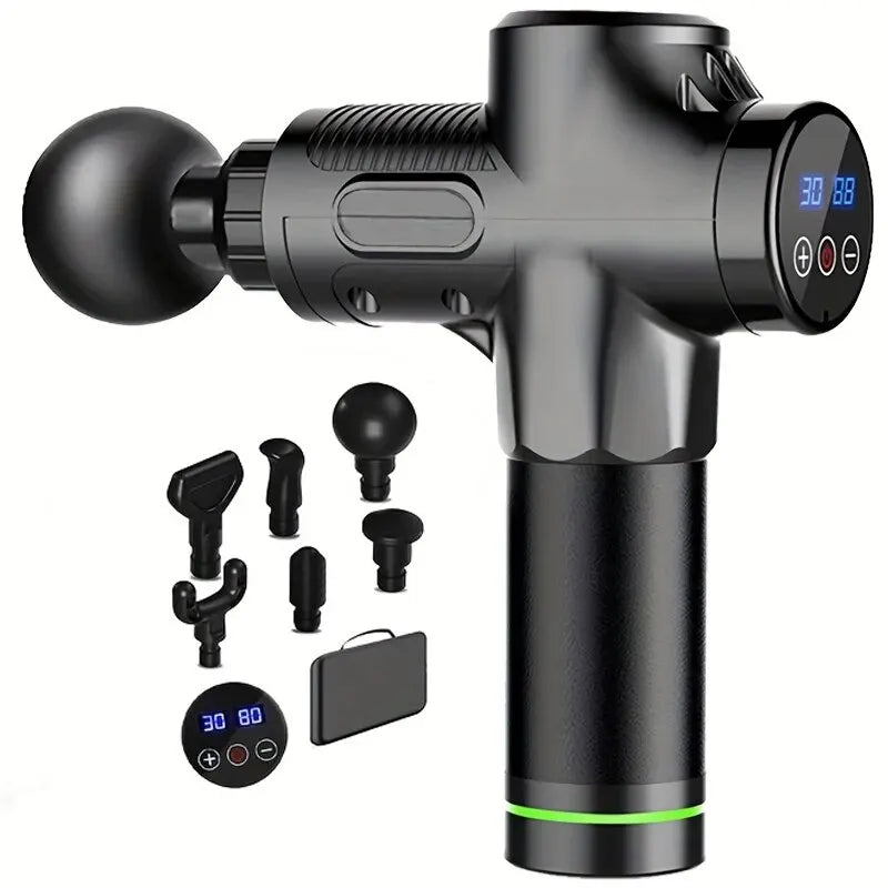 30-Level Fascia Massage Gun – Deep Muscle Relaxation Body & Neck Massager with Noise Reduction