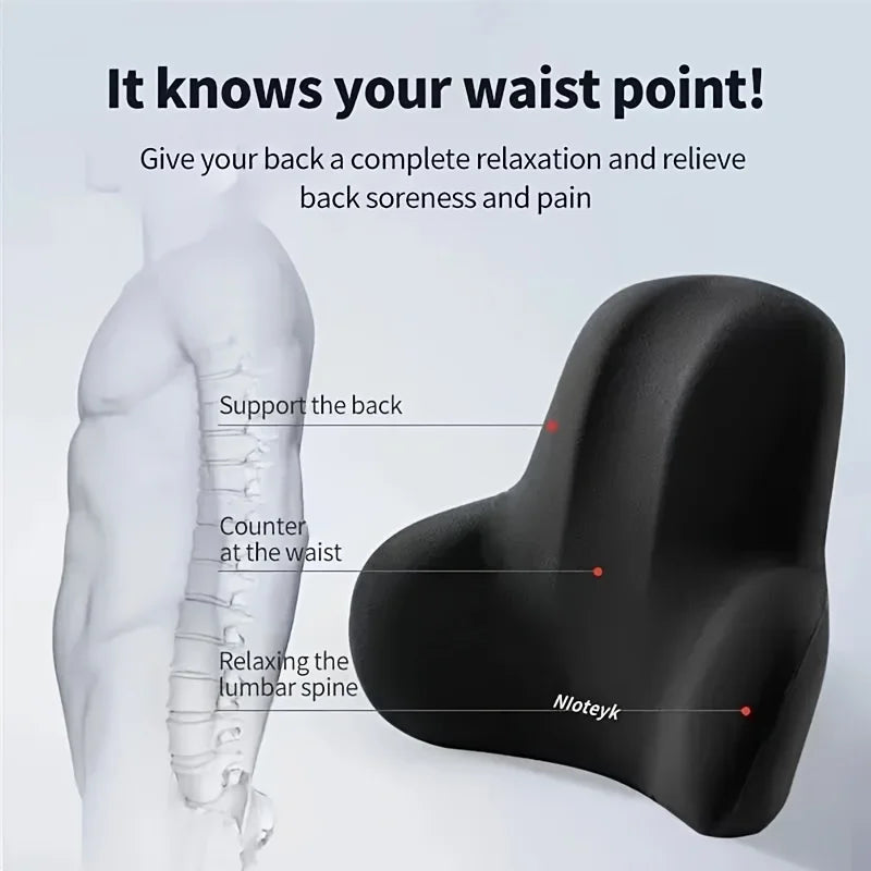 HEALTENCE Memory Foam Lumbar Cushion – Multifunctional Back Support