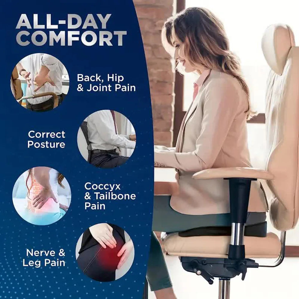 Orthopedic Memory Foam U-Shaped Seat Cushion for Hip & Tailbone Support