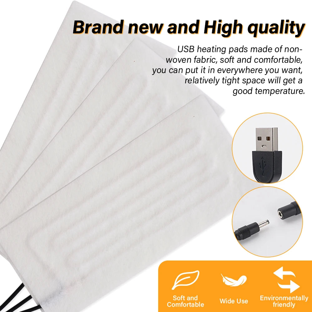 1set USB Clothes Heater Pad with DC connector Clothes Heating Mat For Neck Lumbar Abdomen Warming Winter Heat Mat