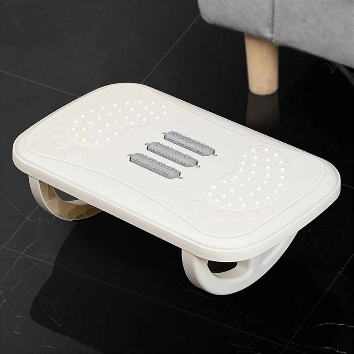 Rocking Under Desk Footrest – Ergonomic Rocker Balance Board Foot Stool for Home & Office