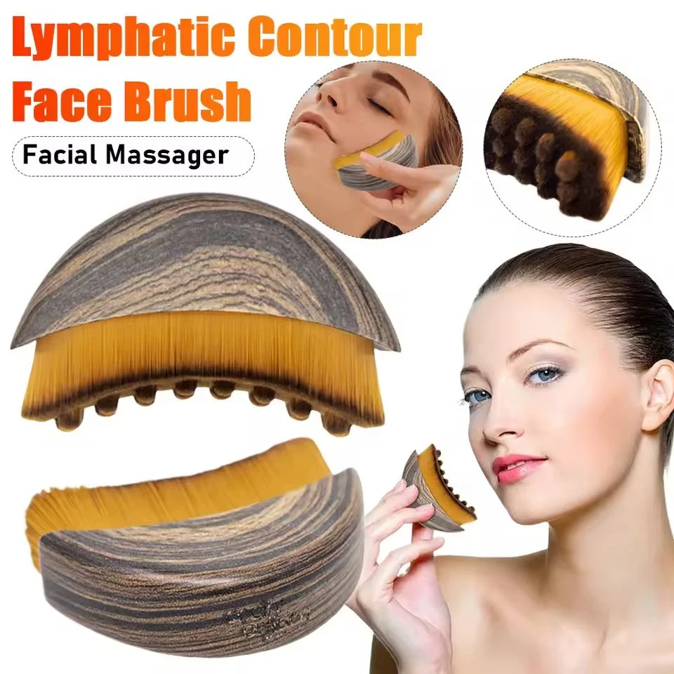 Lymphatic Drainage Face Brush – Contour Facial Massager & Sculpting Tool
