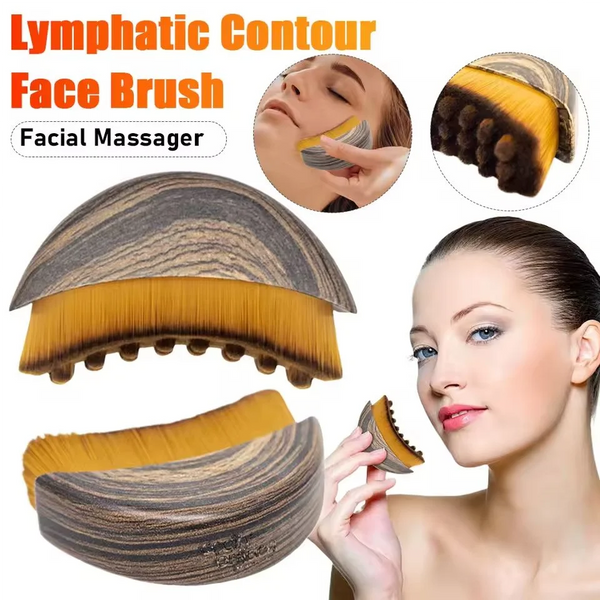 Lymphatic Drainage Face Brush – Contour Facial Massager & Sculpting Tool
