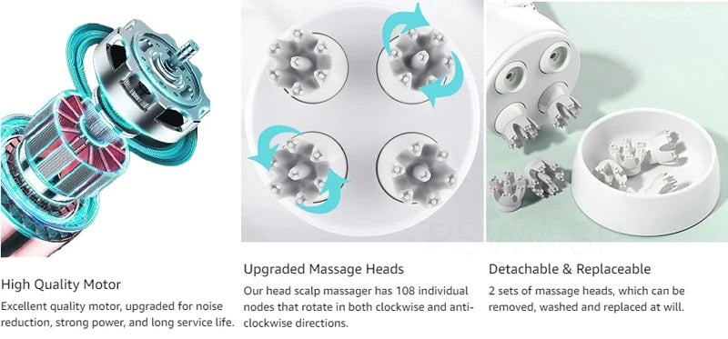 Portable Electric Scalp Head Massager