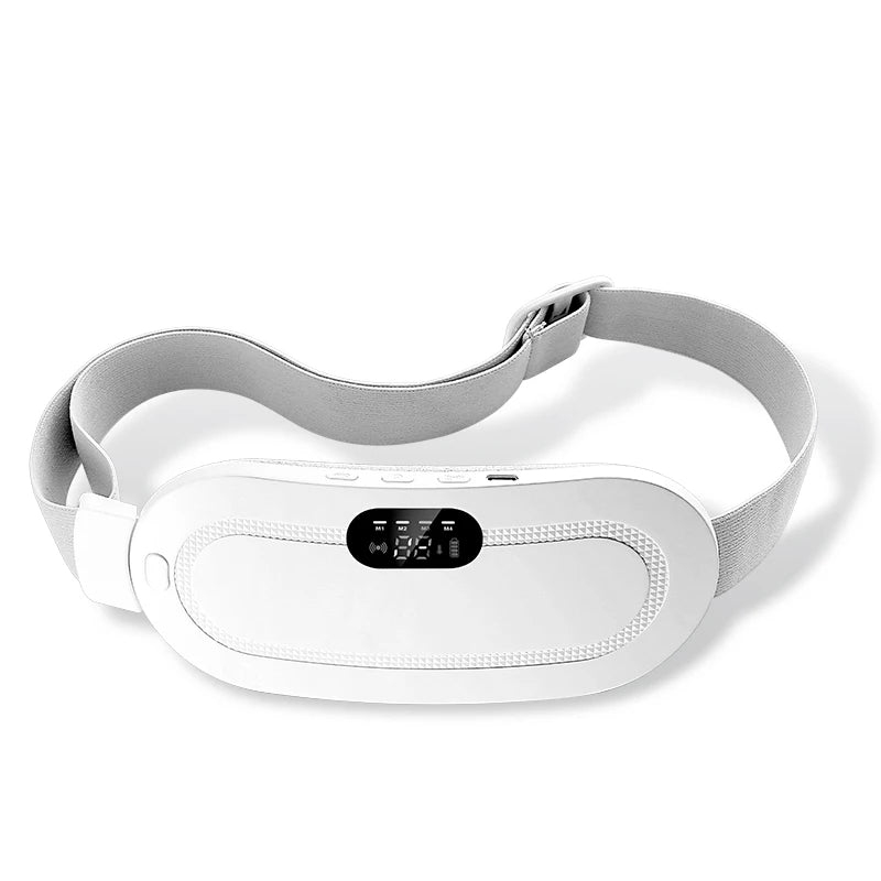 Electric Period Cramp & Waist Massager – Vibrating Heating Belt for Menstrual & Abdominal Pain Relief