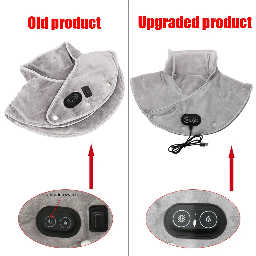 HEALTENCE Electric Heating Shoulder & Neck Pad – 3-Gear Thermal Vibration Massager