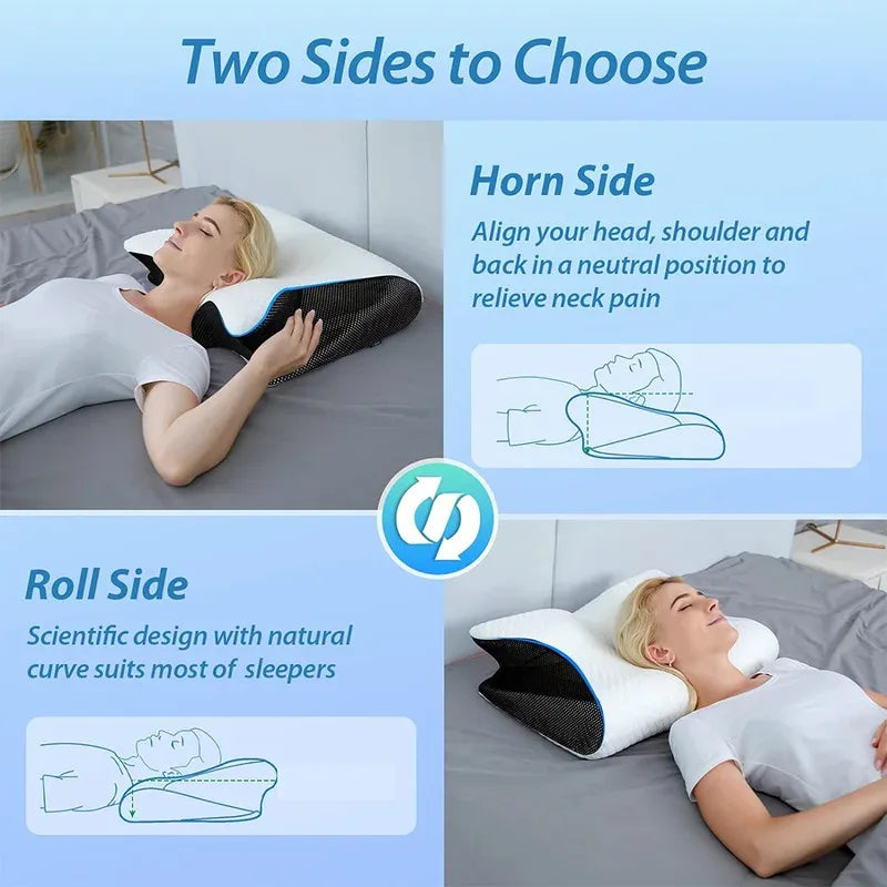 Butterfly Memory Foam Cervical Pillow – Ergonomic Neck Support