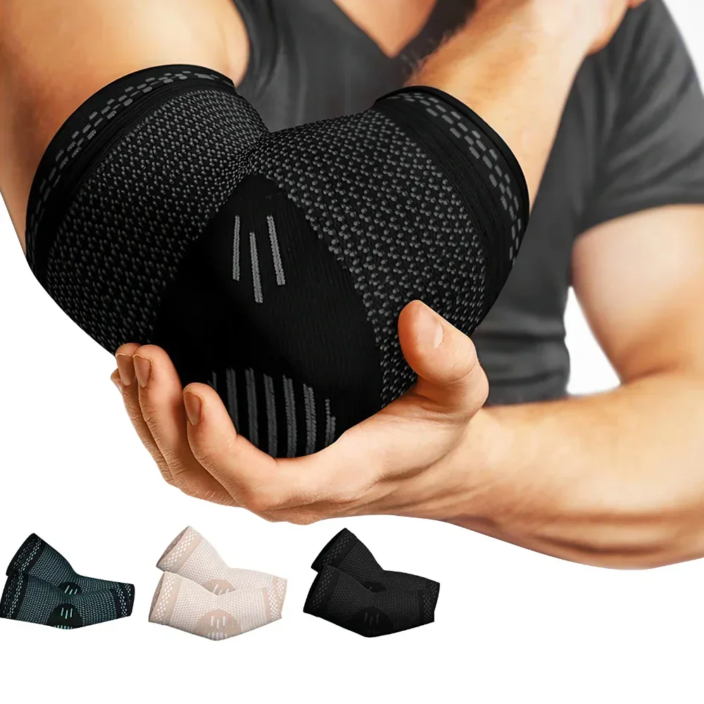 Elastic Compression Elbow Brace Sleeve – Breathable Joint Support for Tendonitis & Tennis Elbow
