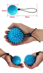 Finger Grip Strengthener, Rehab Therapy Hand Grip Balls for Elderly Adults, Spiky Massage Ball for Wrist and Finger Strength Tra