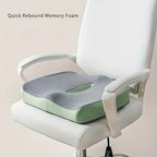 HEALTENCE 3-Zone Memory Foam Lumbar Cushion – Ergonomic Posture Support