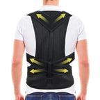 Adjustable Back Brace Posture Corrector – Lumbar & Shoulder Support Belt for Scoliosis in Men & Women