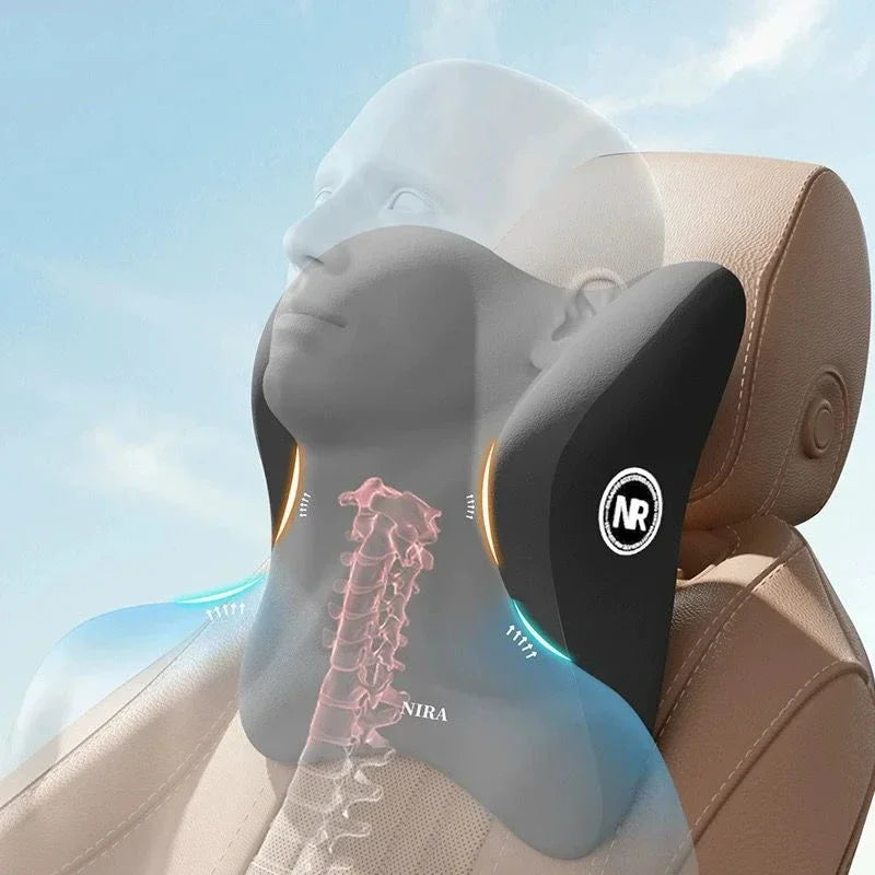 HEALTENCE Memory Foam Car Neck & Lumbar Support Set