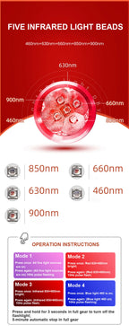 Red Light Therapy Wand – 5 Wavelengths Pain Relief & Acne Treatment