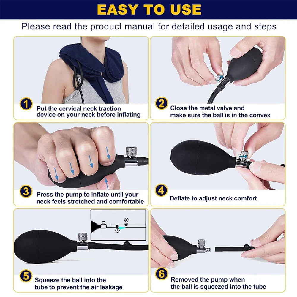 Inflatable Cervical Traction Device – Neck Decompression Stretcher