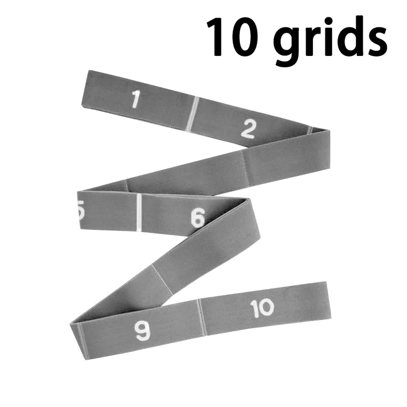 Multi Stage Yoga Stretch Band Latin Dance Stretch Band Correct Posture 11 Grid Elastic Band Digital Band Pose Band