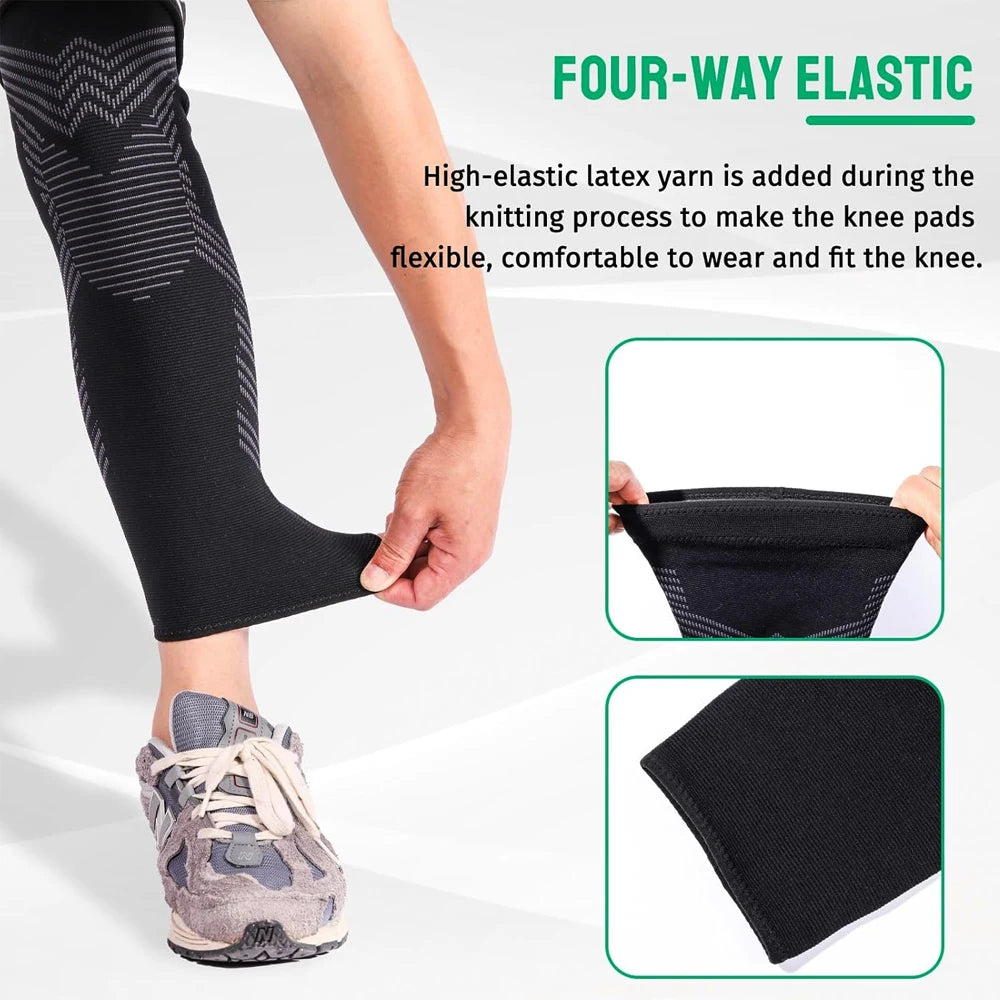 Full-Length Compression Leg Sleeve – Knee & Calf Support for Pain Relief & Sport Workouts (Men & Women)