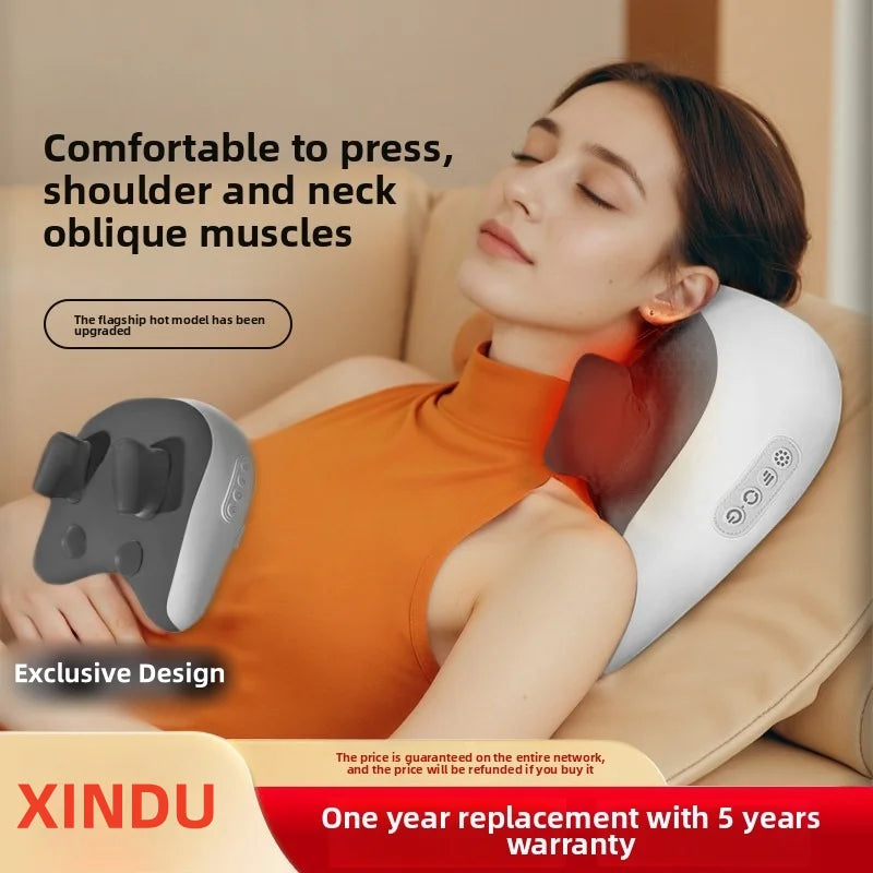 SPA Portable Wireless Pillow Massager – Super Strong Neck & Shoulder Warm Massage Device