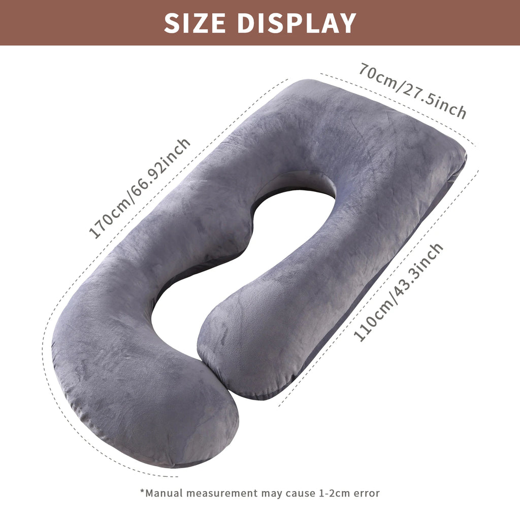 G-Shape Full Body Pregnancy Pillow with Removable Cover