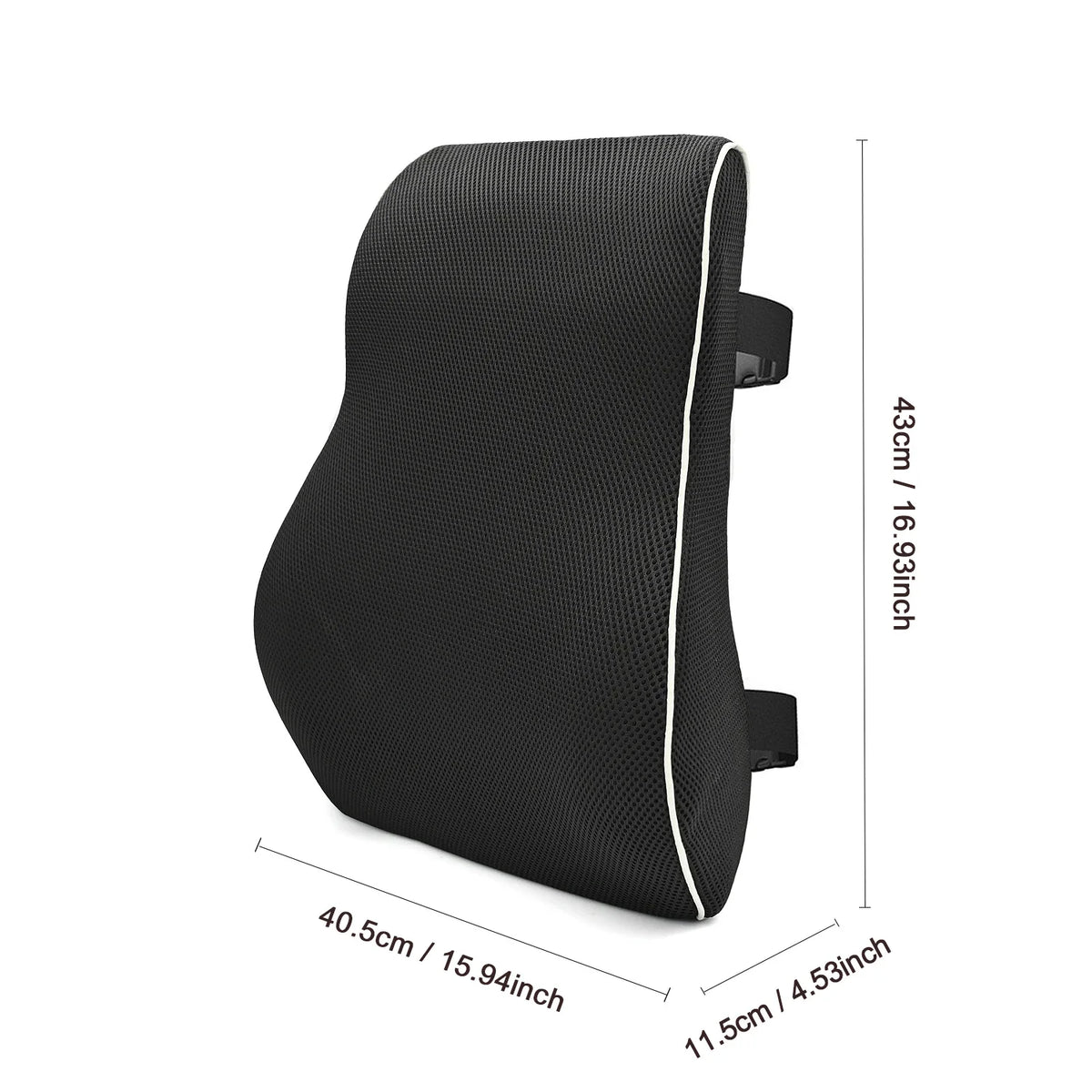 Ergonomic Memory Foam Lumbar & Seat Cushion – Car & Office Support