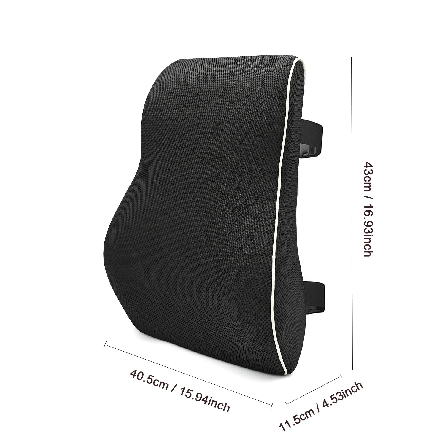 HEALTENCE Memory Foam Lumbar Back Cushion – Ergonomic Car & Office Support