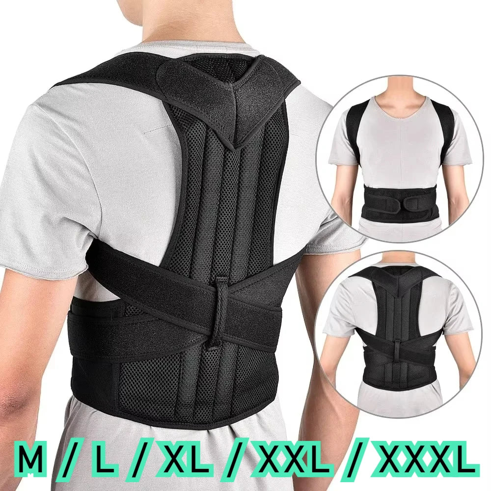 Reinforced Lumbar Posture Corrector Vest – Full Back & Shoulder Alignment Brace