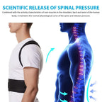 Adjustable Back Brace Posture Corrector – Lumbar & Shoulder Support Belt for Scoliosis in Men & Women