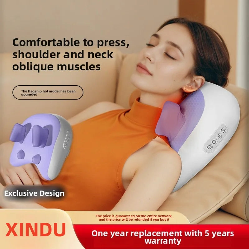 SPA Portable Wireless Pillow Massager – Super Strong Neck & Shoulder Warm Massage Device