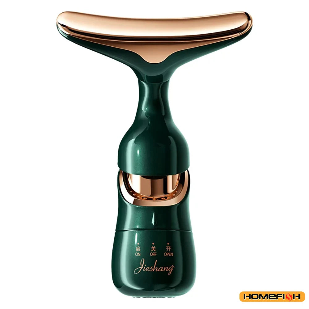 HOMEFISH 3 In 1 Facial Lifting Device Neck Facial Eye Massage Face Slimmer EMS Beauty Skin Tightening Wrinkle Anti Face Massager