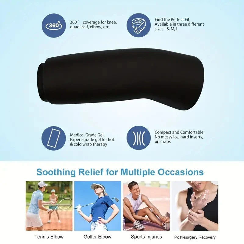 Multipurpose Gel Ice Sleeve – Reusable Hot & Cold Pack for Elbow, Knee, Ankle & Hand