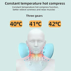 EMS Neck Cervical Massager With Heat, Portable Low-Frequency Pulse Neck Spine Traction Relaxer Massage Pillow With Remote