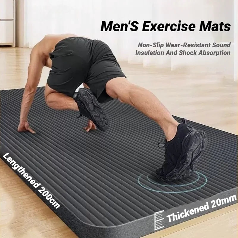 Two-Piece Extra Thick NBR Non-Slip Yoga Mat Set – High Quality Sport Mat for Fitness, Pilates & Gym