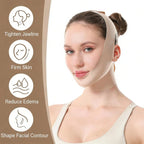 Adjustable Face Slimming Chin Strap – Breathable Neck Tightening Wrap for Jawline Sculpting While Sleeping