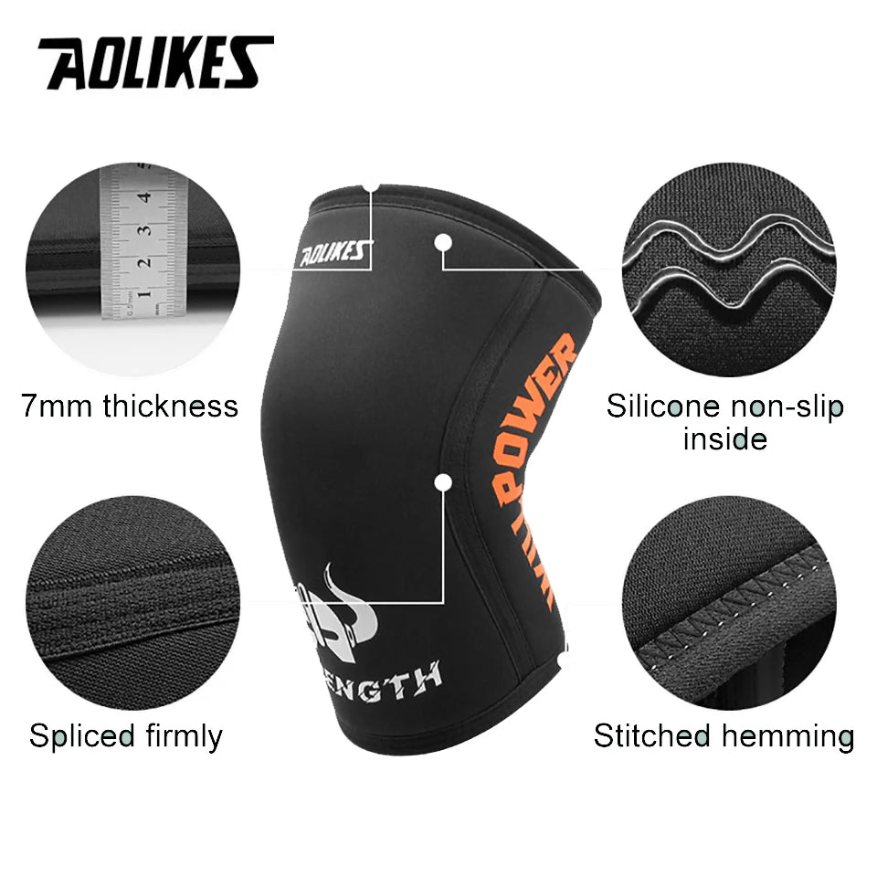 7mm Neoprene Knee Compression Sleeves (Pair) – Weightlifting & CrossFit Support