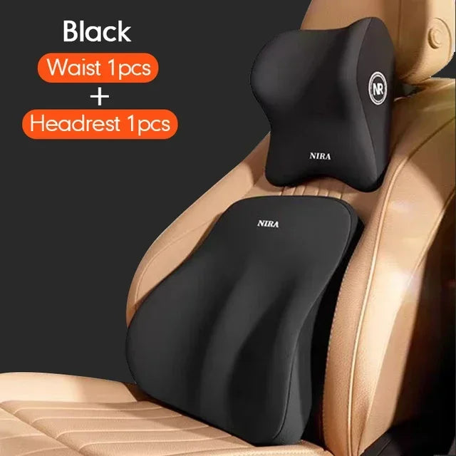HEALTENCE Memory Foam Car Neck & Lumbar Support Set