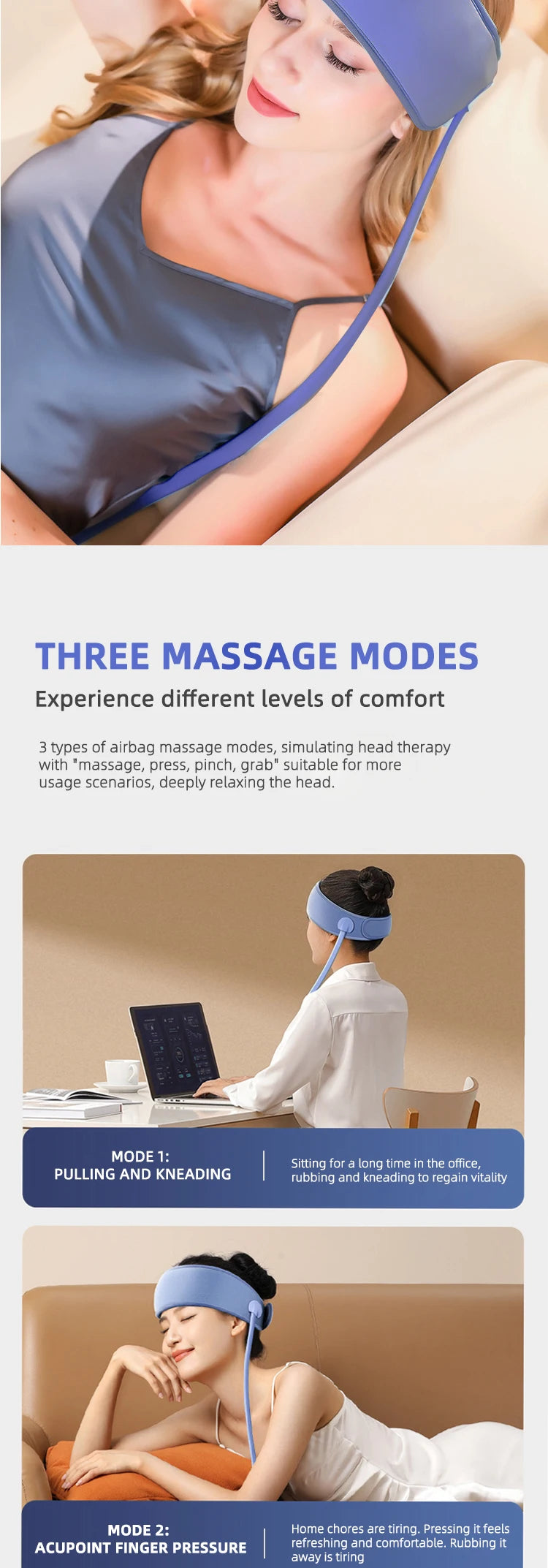 Electric Sleep Aid Air Compression Head Massager