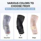 1Pcs Elbow Pads Silicone Compression Elbow Protection Sports Injuries 3D Knit Adjustable Elbow Support Tennis Basketball Unisex