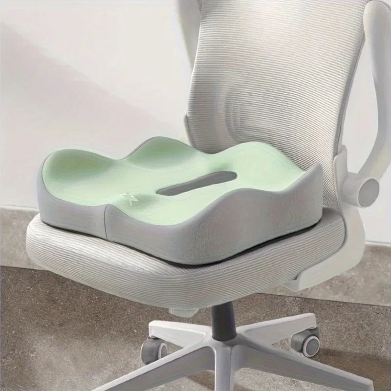 HEALTENCE 3-Zone Memory Foam Lumbar Cushion – Ergonomic Posture Support