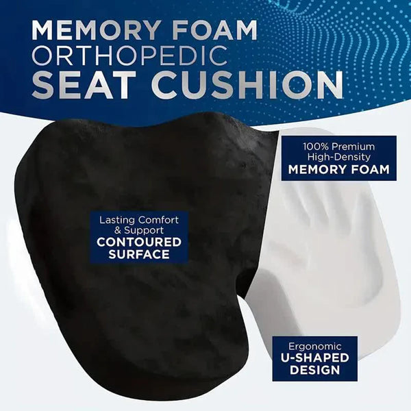 Orthopedic Memory Foam U-Shaped Seat Cushion for Hip & Tailbone Support