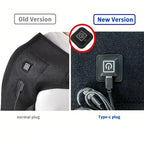 USB Electric Shoulder Brace Amr Pad 3 Gear Heated Massage Shoulder Support Massage Belt Gifts Health Care Keep Warm