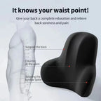 HEALTENCE Memory Foam Office Chair Cushion – Lumbar Support for Back Pain Relief