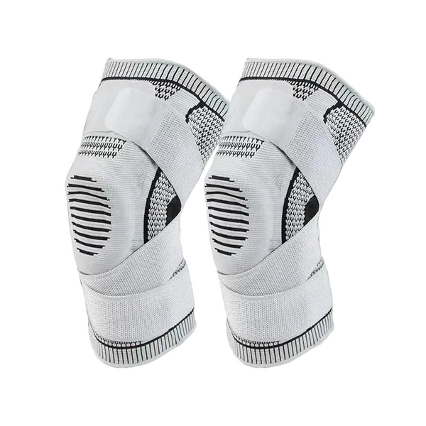 Medical 3D Silicone Knee Brace – Compression Sleeve with Patella Gel Pads & Side Stabilizers (1 Pair)
