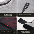 Red Light Therapy Hooded Shawl – 3-Gear Heat & Massage