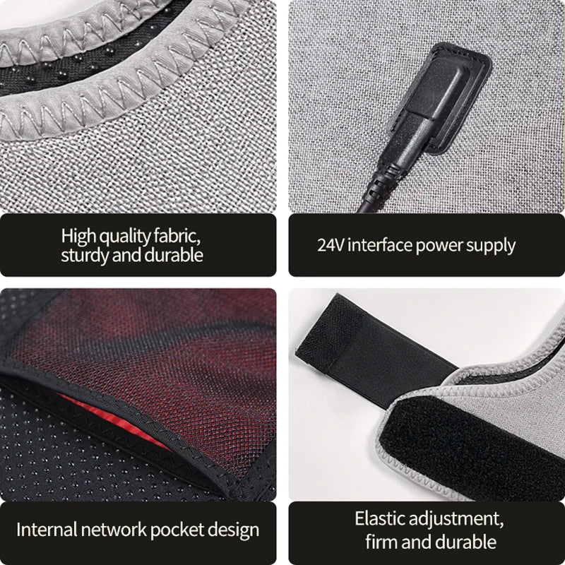 Red Light Therapy Hooded Shawl – 3-Gear Heat & Massage
