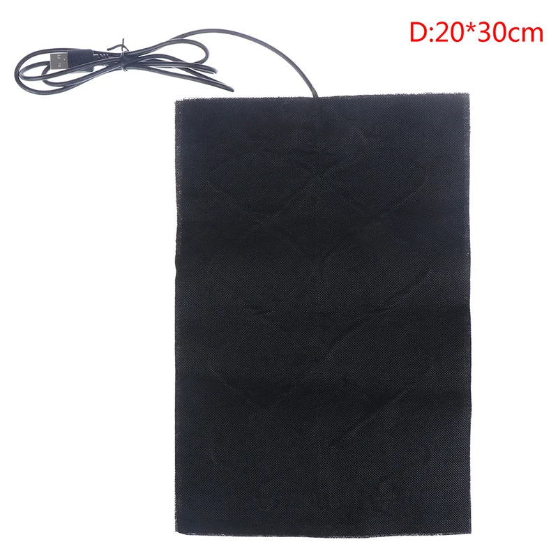 USB Carbon Fiber Heating Pad – Fast-Heating Infrared Body Warmer Electric Winter Heat Mat in 7 Sizes