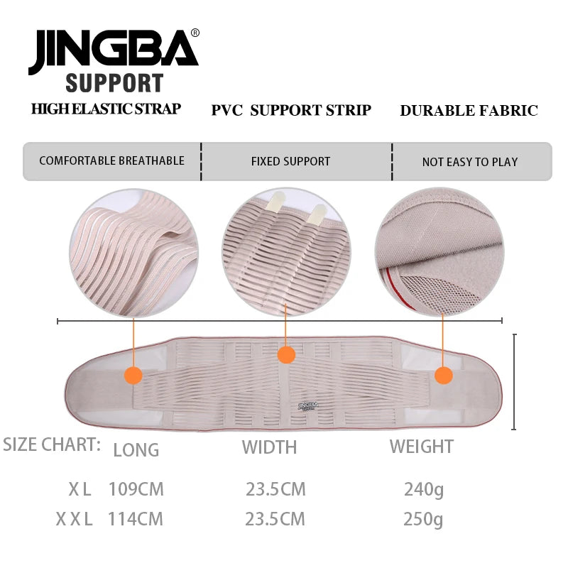 JINGBA Orthopedic Corset Back Support Belt – Men’s Lumbar Brace for Spine Protection & Lower Back Pain Relief